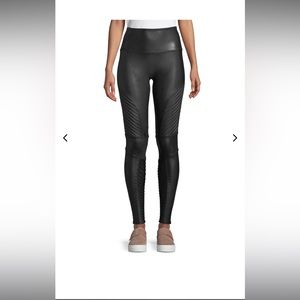 Moto faux leather leggings. WORN ONCE